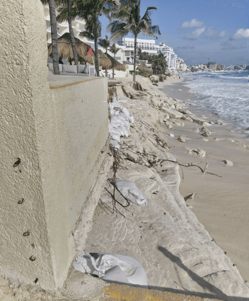 beach erosion in cancun